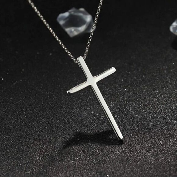 Sterling Silver Cross Necklace - Picture 2 of 14